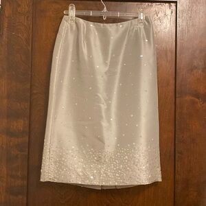 Silk lightly sequined early 2000s skirt by Ann Taylor.